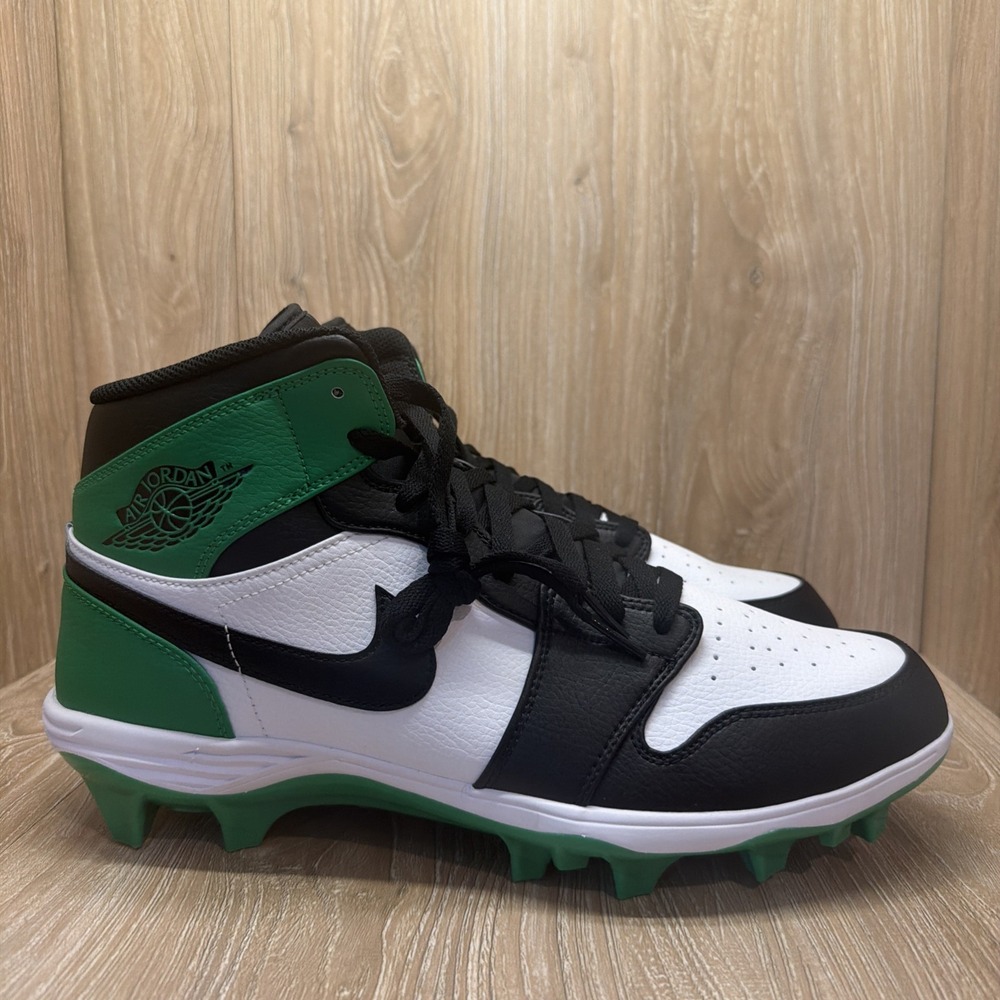 Air Jordan 1 Mid TD "Lucky Green Pack" Football Cleats FJ6805-003 Men's Size 13